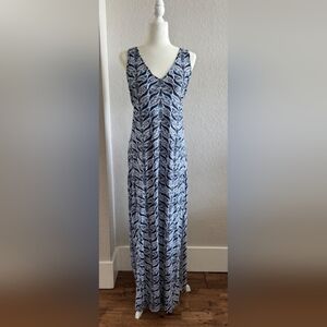 Lilly Pulitzer Blue and White Maxi Dress Excellent condition!